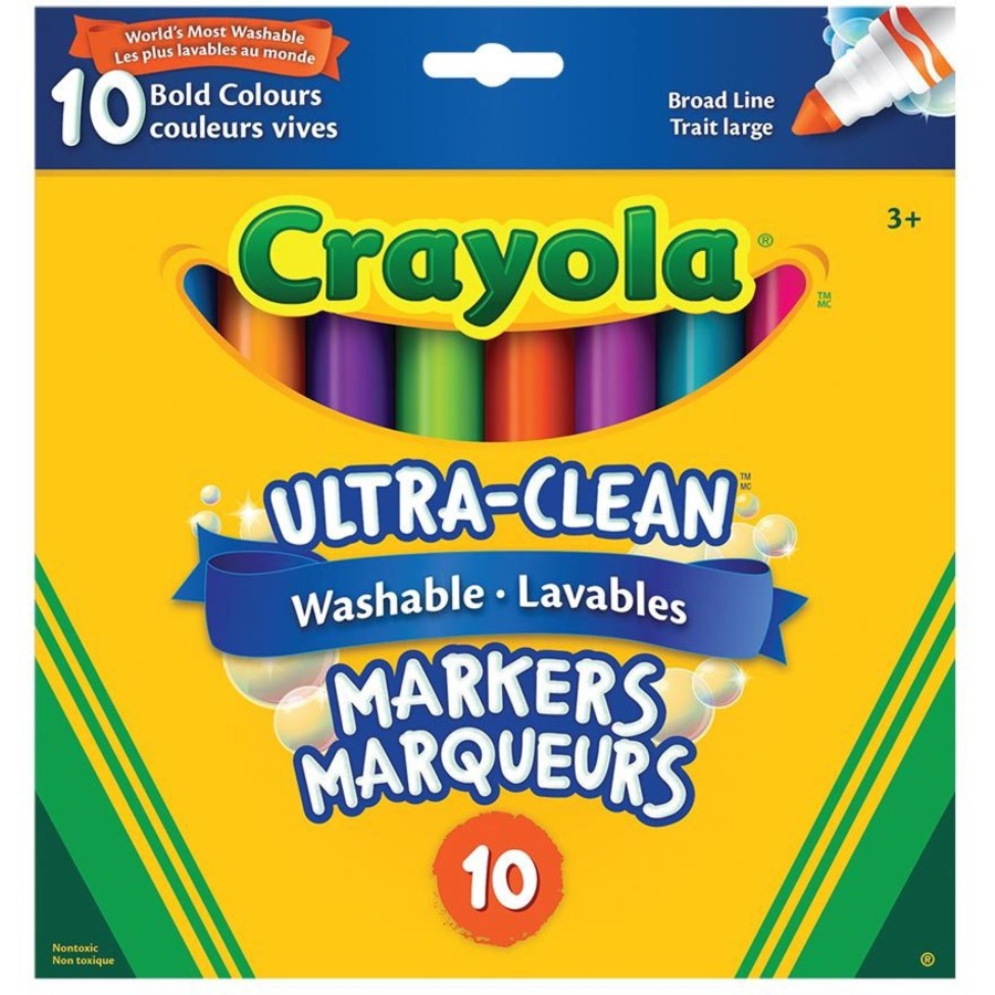 Marqueurs Crayola lavables Vives ( 10 ) - MATÉRIEL & ACCESSOIRES - CRAYOLA